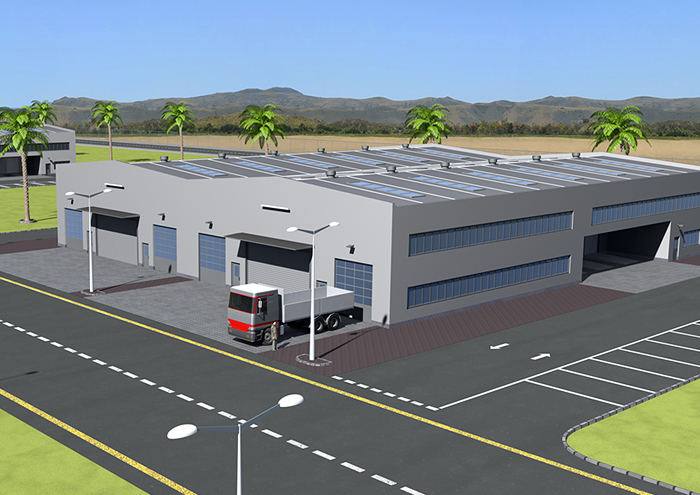 Main Warehouse 3D model render